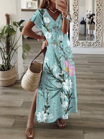 Casual Short Sleeve Knit Dress