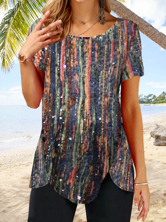 Casual Abstract Loose T-Shirt