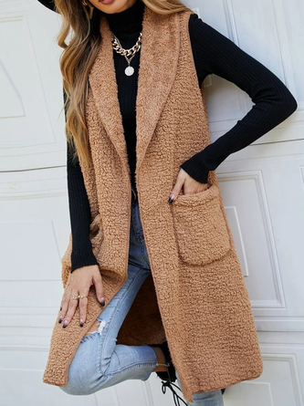 Fluff/Granular Fleece Fabric Loose Vest