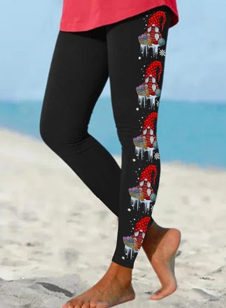 Women Funny Gnomes Christmas Regular Fit Leggings
