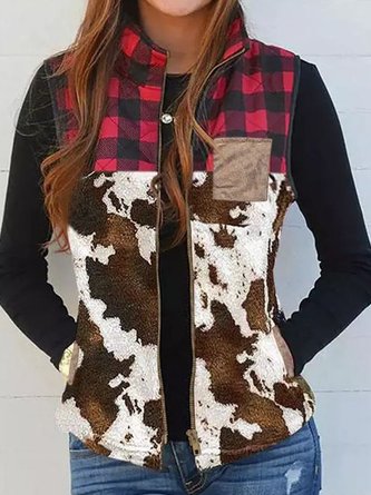 Plain Sleeveless Mid-long Winter Casual Vest