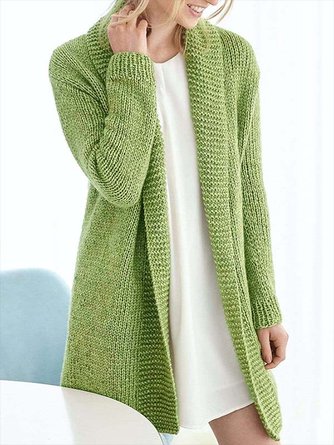 Plain Casual Loose Sweater Coat