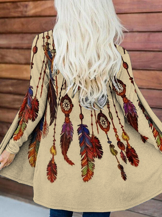 Long Sleeve Cotton-Blend Vintage Cardigan