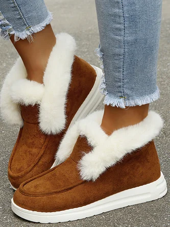 Split Joint Furry Boots