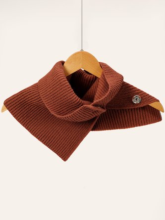 Casual Simple Plain Cotton Snap Scarf Autumn and Winter Warm, Breathable, Windproof Scarf Accessories