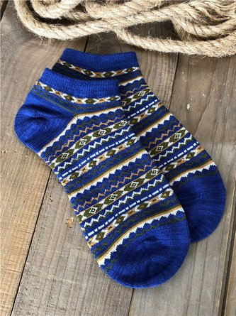 Casual Striped Ethnic Pattern Socks Everyday Commuter Versatile Accessories