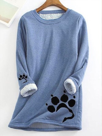 Cotton-Blend Loose Sweatshirt
