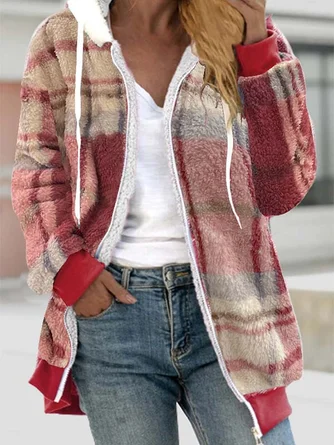 Christmas Plaid Teddy Jacket Xmas Jacket
