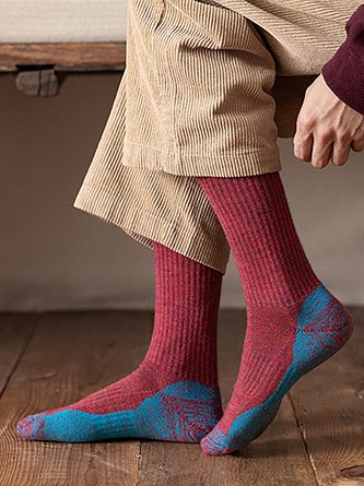 Casual Gradient Wool Socks Autumn Winter Thickened Warm Accessories