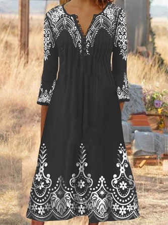Plus Size Loose Vintage Dress