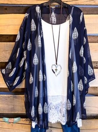 Vacation Ethnic Voile Coat