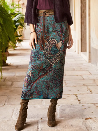 Ethnic Woolen Nationality/Ethnic Skirt