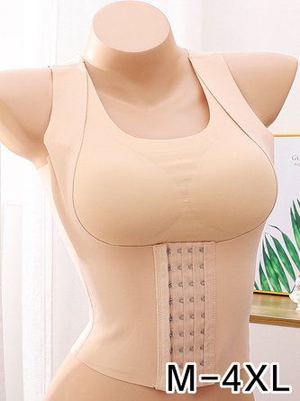 Push Up Waist Shaping Front Button Tank Top Shapewear