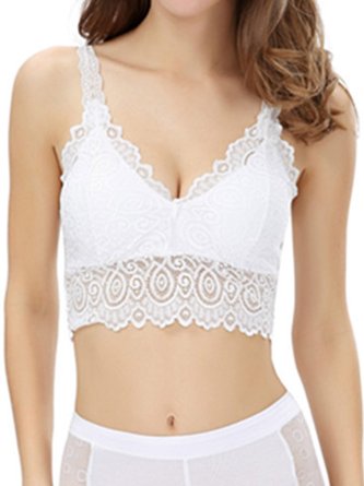 Sexy Lace Tank Top Underwear Wireless Bra