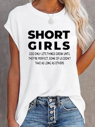 Loose Crew Neck Jersey Casual T-Shirt
