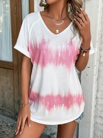 Casual Loose V Neck tunic Shirt