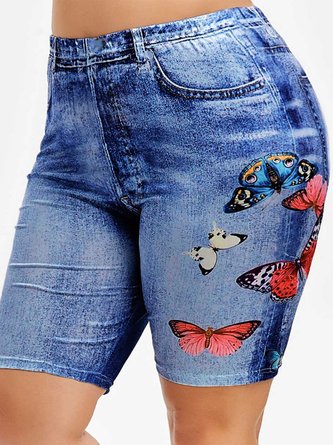 Plus Size Tight Butterfly Casual Leggings