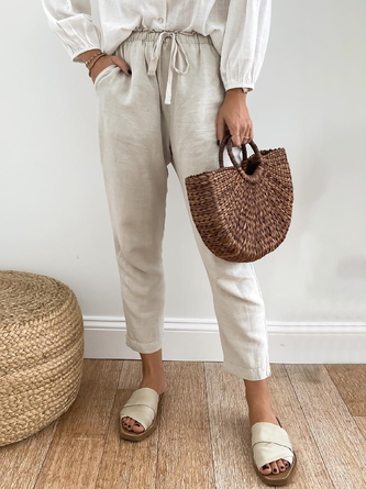 Casual Plain Loose Pants