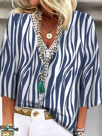 Jersey Casual Geometric Shirt