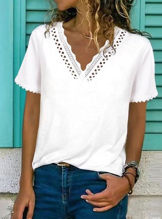 V Neck Casual Jersey Shirt