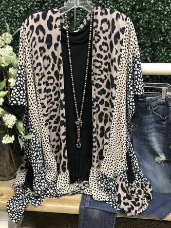 Casual Leopard Loose Kimono