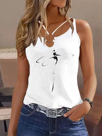 Jersey Casual Dragonfly Tank Top