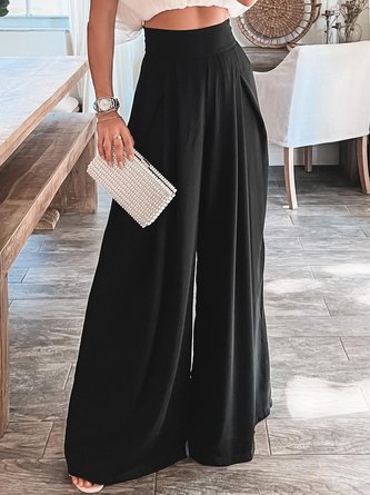 Plain Casual Loose Pants