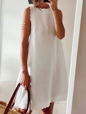 Others Cotton Plain Casual Dress
