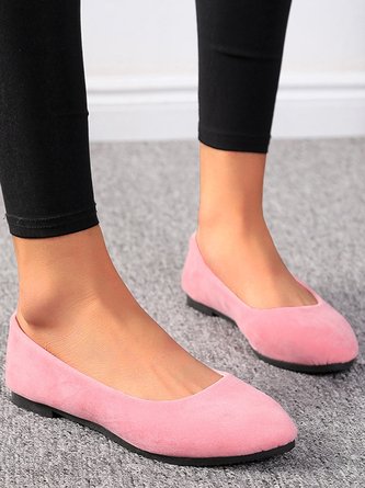 Multi-color Selection Velvet Simple Flat Shoes