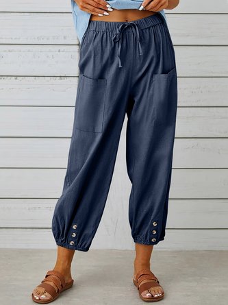 Women's Breathable Loose Comfortable Elastic Waist  Pants