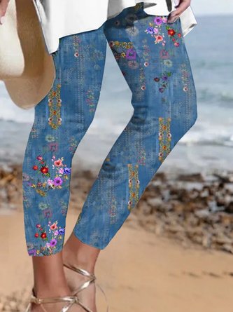 Plus size Tight Floral Casual Leggings