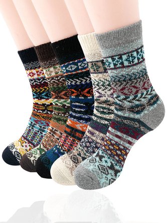 Bohemian Ethnic Wool/Knitting Daily Casual Ankle Socks