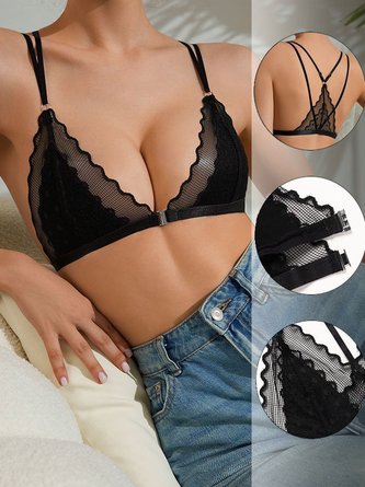 Plain Lace Casual Sexy Lingerie
