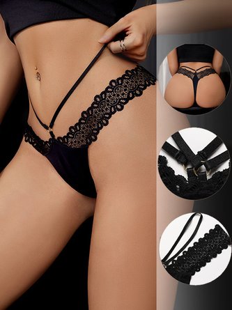 Lace Plain Casual Panty