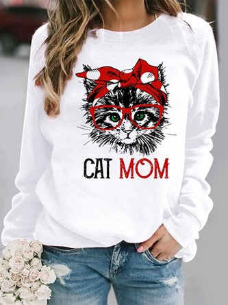 Casual Loose Crew Neck Christmas Sweatshirt