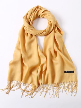 Women Minimalist Fringe Warmth Scarf