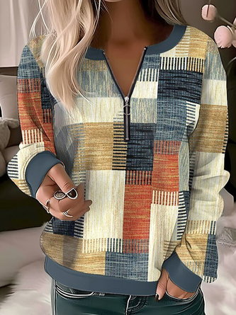 Crew Neck Casual Sweatshirt