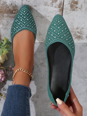 Rhinestone Irregular Fashion Shallow Shoes