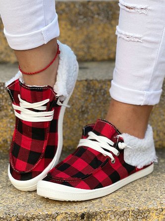 Plaid All Season Casual Shoes