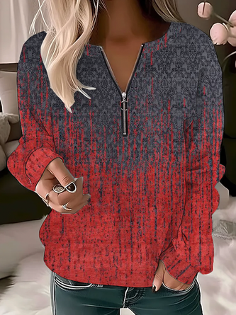 Loose Ethnic Casual Sweatshirt