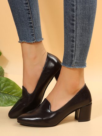 Women's Minimalist Block Heel Pumps Commuting Shoes