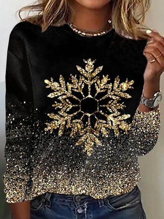 Plus size Crew Neck Casual T-Shirt