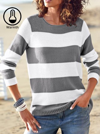 Casual Yarn/Wool Yarn Loose Sweater