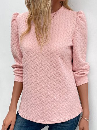 Jacquard Loose Jacquard Casual Sweatshirt