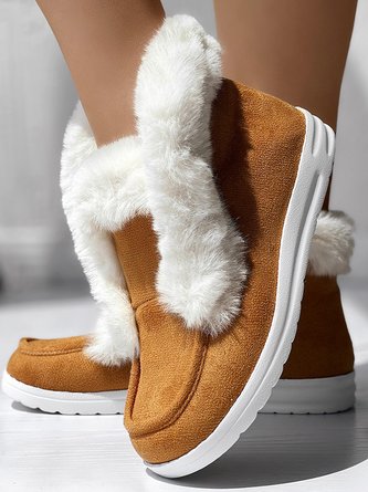 Casual Halloween Suede Cotton-Padded Boots