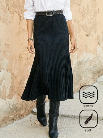 Yarn/Wool Yarn Casual Skirt