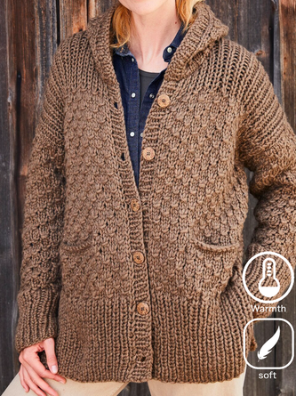 Casual Pocket Hoodie Cardigan