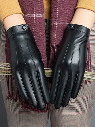 Women Minimalist Soft Sheepskin Gloves