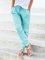 Women Casual Linen Solid Drawstring Pants