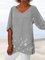 Women Floral Print Irregular V Neck Blouses